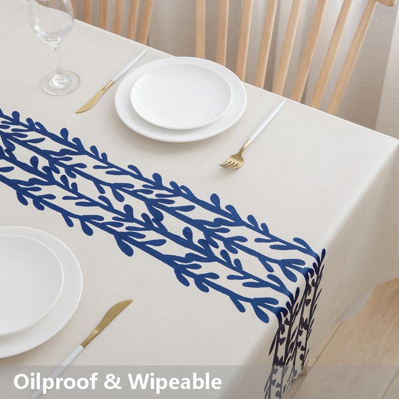 TruDelve Heavy Duty Vinyl Tablecloths Plastic Table Cloths for Kitchen Dining Table Wipeable PVC Tablecloth for Rectangle Tables (54"x84",Branch) - Image 5